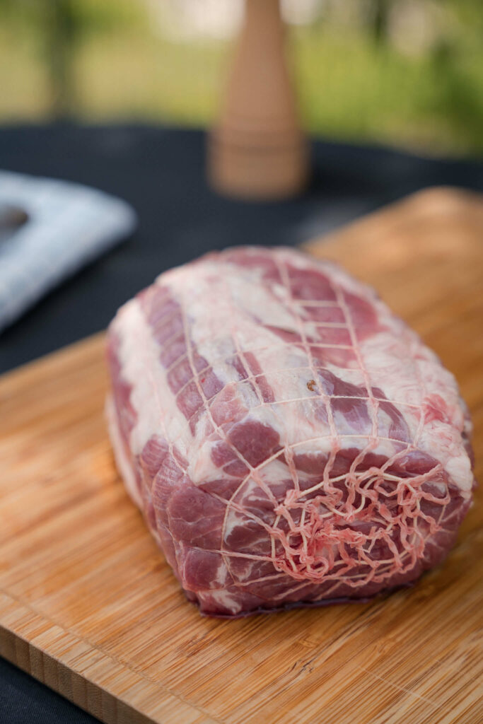 Photo d'une échine de porc noir du Gioulé dans le 40