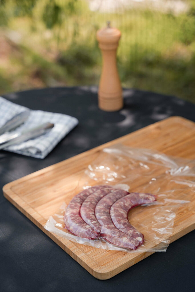 Photo de saucisses de porcs noirs du Gioulé à Cazères-sur-l'Adour